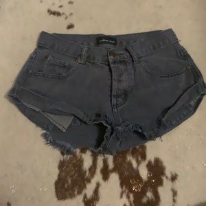 Grey Jean shorts